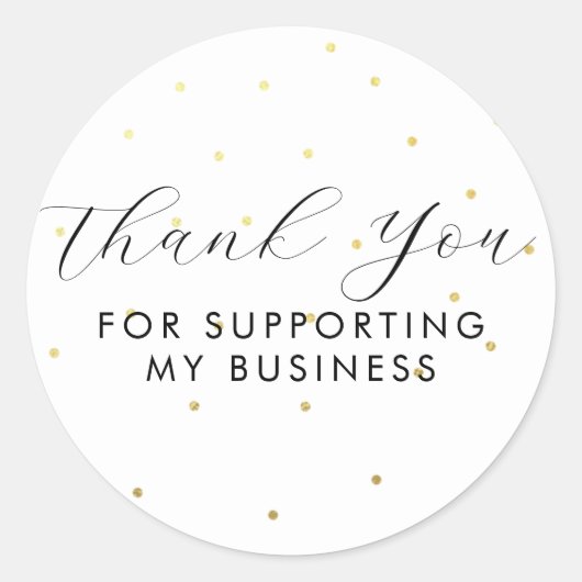 Hartelijk dank voor de ondersteuning van mijn zake ronde sticker (Voorkant)