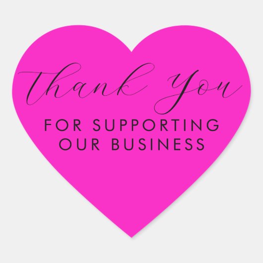 Hartelijk dank voor de ondersteuning van ons roze  hart sticker (Voorkant)