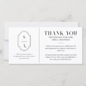 Hartelijk dank voor de ondersteuning van ons Small Bedankkaart (Voorkant)