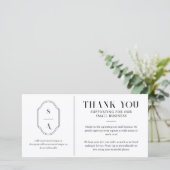 Hartelijk dank voor de ondersteuning van ons Small Bedankkaart (Staand voorkant)