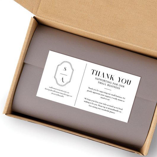 Hartelijk dank voor de ondersteuning van ons Small Bedankkaart