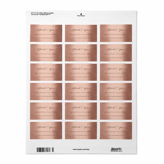 Hartelijk dank voor de ondersteuning van Small Bus Etiket (Full Sheet)