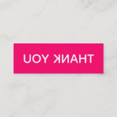 Hartelijk dank voor de opgerolde witte breedtegraa mini visitekaartje (Achterkant)