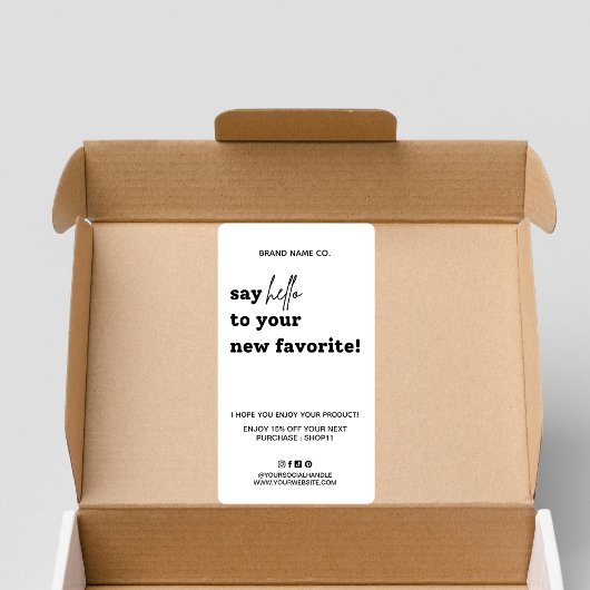 Hartelijk dank voor de orde Modern | Zeg Hallo op  Etiket