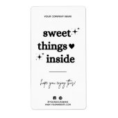 Hartelijk dank voor de orde Modern | Zoete dingen Etiket (Voorkant)