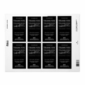 Hartelijk dank voor de orde Modern | Zwart-grijs Etiket (Full Sheet)