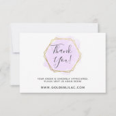 Hartelijk dank voor de Paarse Waterverf en de mode Kaart (Voorkant)