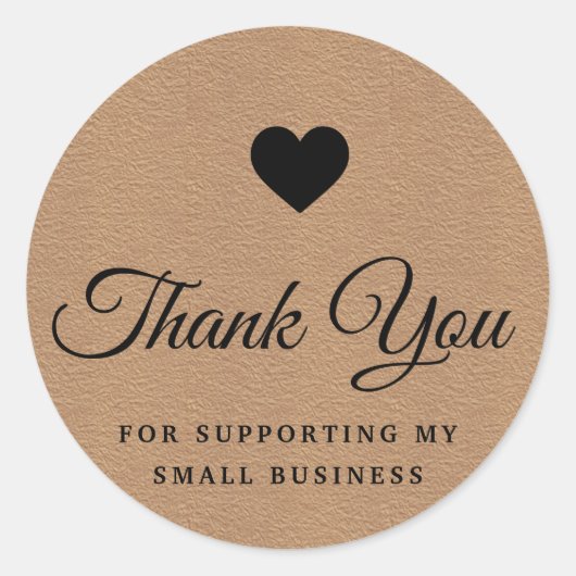 Hartelijk dank voor de papieren zegeling ronde sticker (Voorkant)
