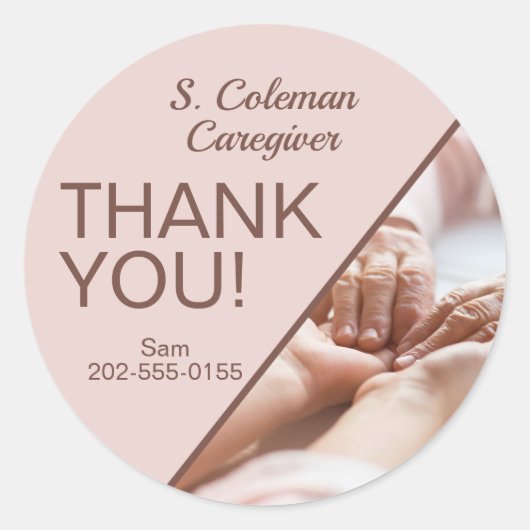 Hartelijk dank voor de persoonlijke hulp van de zo ronde sticker (Voorkant)