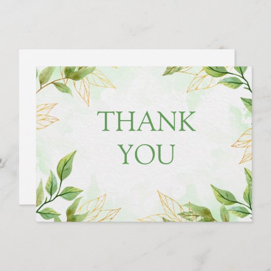 Hartelijk dank voor de platte briefkaart (Voorkant / Achterkant)