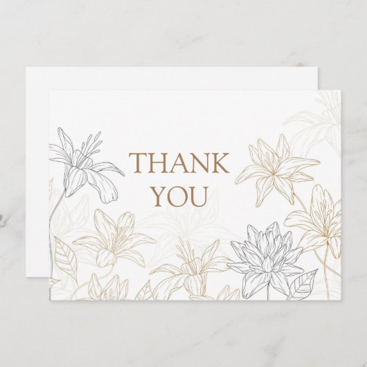 Hartelijk dank voor de platte briefkaart (Voorkant / Achterkant)