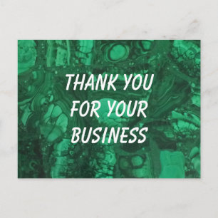 Hartelijk dank voor de professionele groene promot briefkaart