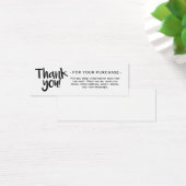 Hartelijk dank voor de profielkaart van uw bestell mini visitekaartjes (Bureau)