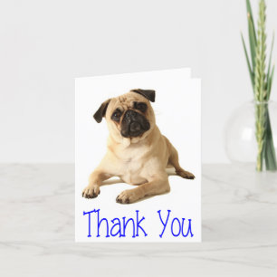 Hartelijk dank voor de Pug Puppy Dog Blank Note Ca Bedankkaart