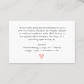 Hartelijk dank voor de Real Estate Agent Broker Cl Visitekaartje (Achterkant)