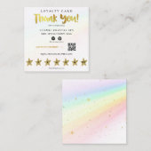 *~* Hartelijk dank voor de regenboog QR Punch Klantenkaartje (Voorkant / Achterkant)