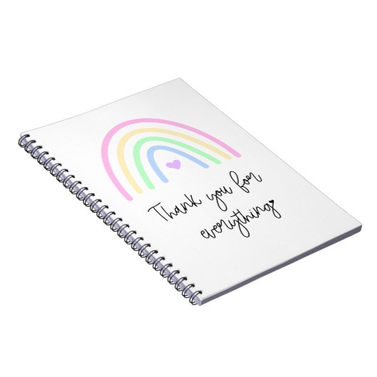 Hartelijk dank voor de regenbooglaptop notitieboek (Rechterzijde)