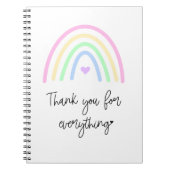 Hartelijk dank voor de regenbooglaptop notitieboek (Voorkant)