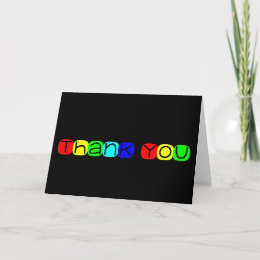 Hartelijk dank voor de regenboogtekst 434 bedankkaart (Voorkant)