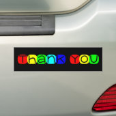 Hartelijk dank voor de regenboogtekst bumpersticker (Op auto)