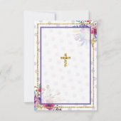 Hartelijk dank voor de Religieuze Heilige Kruis Fl Bedankkaart (Achterkant)