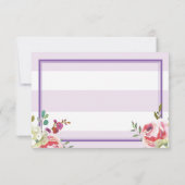 Hartelijk dank voor de religieuze Paarse Stripe Fl Bedankkaart (Achterkant)