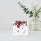 Hartelijk dank voor de roodbruine vlinderorde vierkante visitekaartje (Staand voorkant)