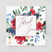 Hartelijk dank voor de roodbruine vlinderorde vierkante visitekaartje (Voorkant)