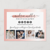 Hartelijk dank voor de Roos Gold Minimalist Market Briefkaart (Achterkant)