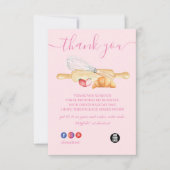 Hartelijk dank voor de roze bakkerij- en kookappar bedankkaart (Voorkant)