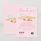 Hartelijk dank voor de roze bakkerij- en kookappar bedankkaart (Voorkant / Achterkant)
