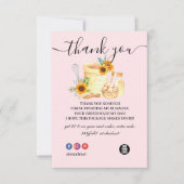 Hartelijk dank voor de roze bakkerij- en kookappar bedankkaart (Voorkant)