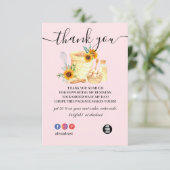 Hartelijk dank voor de roze bakkerij- en kookappar bedankkaart (Staand voorkant)