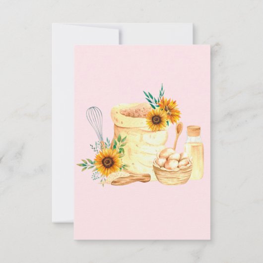 Hartelijk dank voor de roze bakkerij- en kookappar bedankkaart (Achterkant)