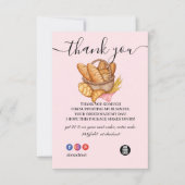 Hartelijk dank voor de roze bakkerij- en kookappar bedankkaart (Voorkant)
