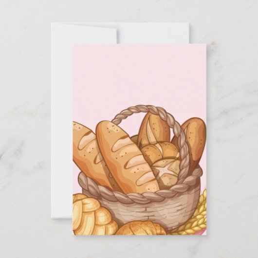 Hartelijk dank voor de roze bakkerij- en kookappar bedankkaart (Achterkant)