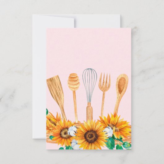 Hartelijk dank voor de roze bakkerij- en kookappar bedankkaart (Achterkant)