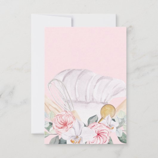 Hartelijk dank voor de roze bakkerij- en kookappar bedankkaart (Achterkant)