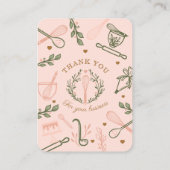 Hartelijk dank voor de roze bakkerij- en kookappar informatiekaartje (Achterkant)