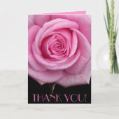 Hartelijk dank voor de roze bloemen Aangepast Wens Bedankkaart (Voorkant)