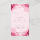 Hartelijk dank voor de roze eenvoudige handtekenin informatiekaartje (Achterkant)