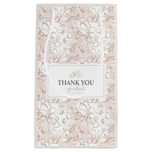 Hartelijk dank voor de roze, gecomprimeerde papier klein cadeauzakje (Voorkant)