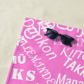 Hartelijk dank voor de roze handdoek meertalige te (In situ)