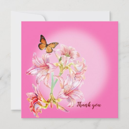 Hartelijk dank voor de roze kaart (Voorkant)