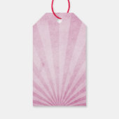 Hartelijk dank voor de roze zonneschermen met een  cadeaulabel (Achterkant)