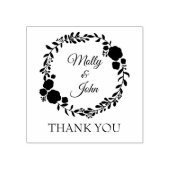 Hartelijk dank voor de Rustic Monogram Wreath Cust Rubberstempel (Afrduk)