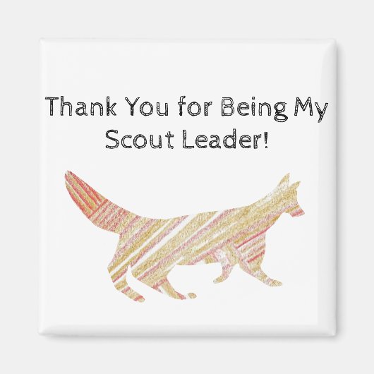 Hartelijk dank voor de schitterende Leader Fox Magneet (Voorkant)