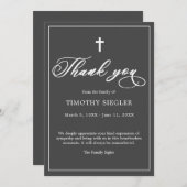 Hartelijk dank voor de schroothoekige donkergrijze kaart (Voorkant / Achterkant)