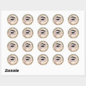 Hartelijk dank voor de Shopping Makeup Artiest Las Ronde Sticker (Vel)