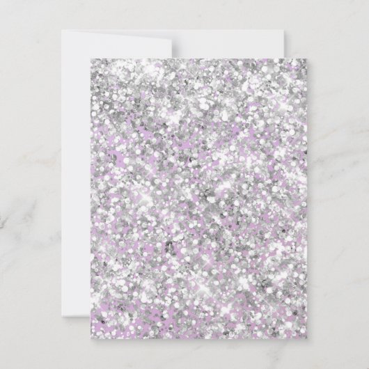 Hartelijk dank voor de Silver Glitter Rainbow-ball Kaart (Achterkant)